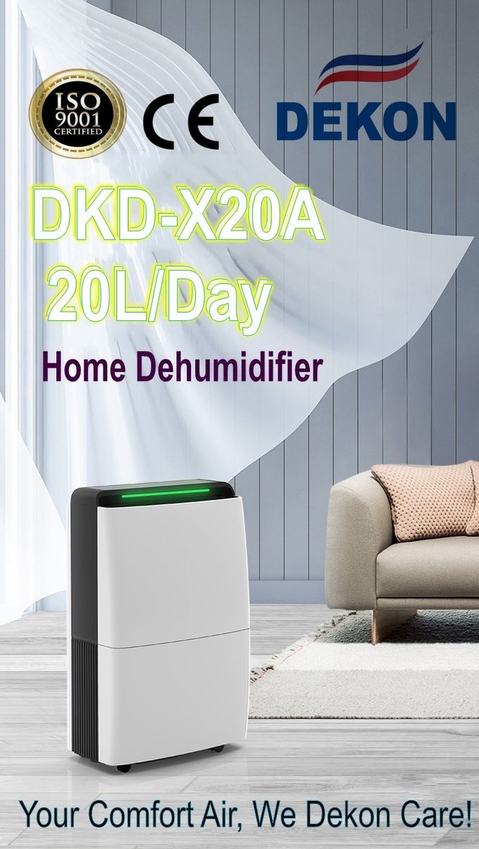 Deshumidificador y purificador portátiles del aire de DKD-X20A 20L/Day con el generador del anión de control de tacto con el tanque de agua 3.8L